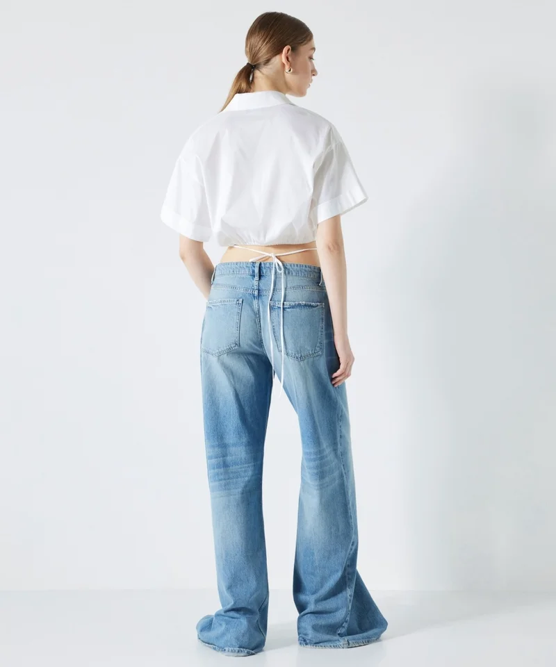 Miss İpekyol Poplin Crop Shirt