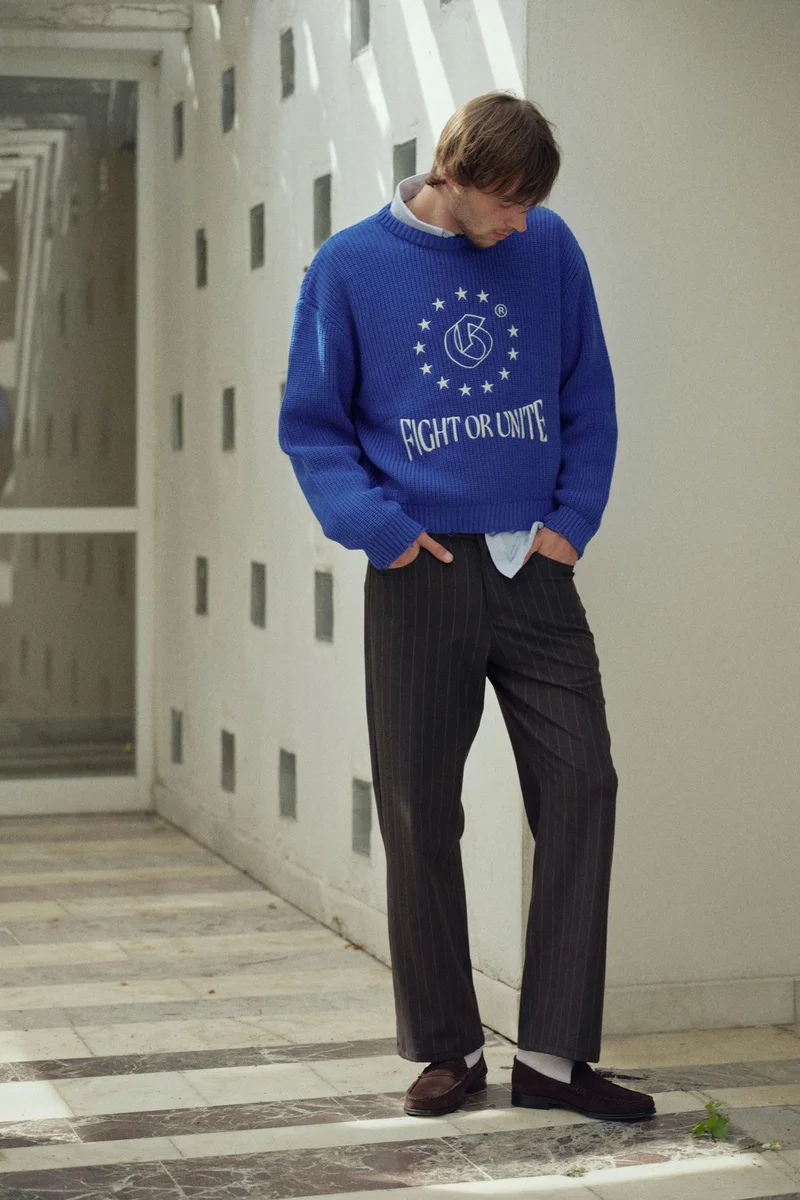Giesto Cobalt Blue GIESTO Men's Cotton Sweater for Men | Best Price UAE
