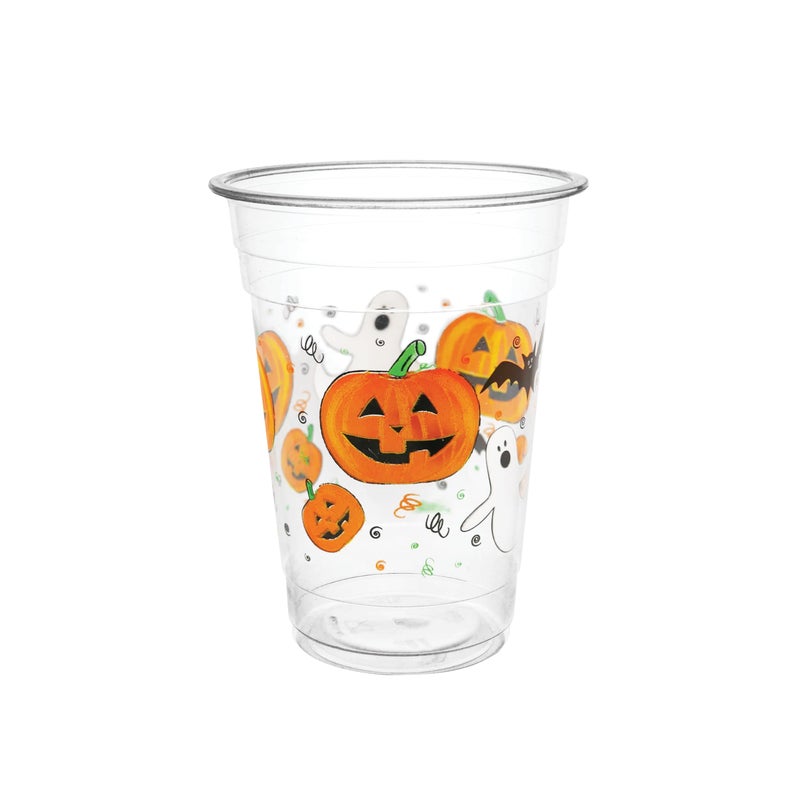 Party Essentials Soft Plastic Cup 12Ounce Capacity Halloween Printing Pack of 20