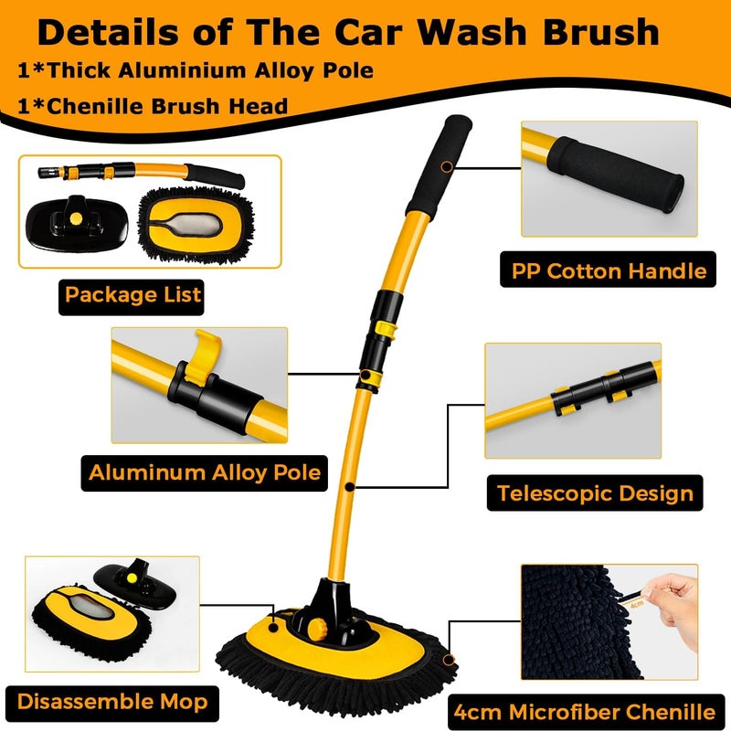 WillingHeart 15° Arch Car Wash Brush with Telescopic Handle - Image 3