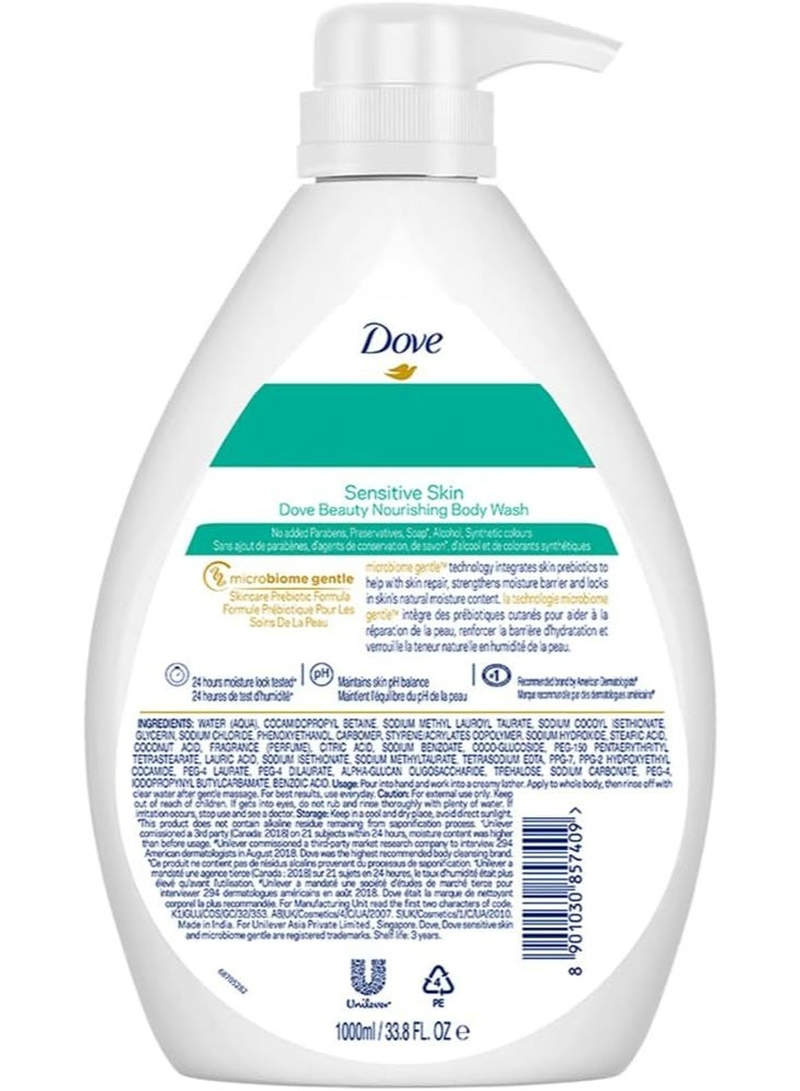 دوف غسول الجسم Dove للبشرة الحساسة – منظف لطيف ومرطب، 1 لتر - Image 3
