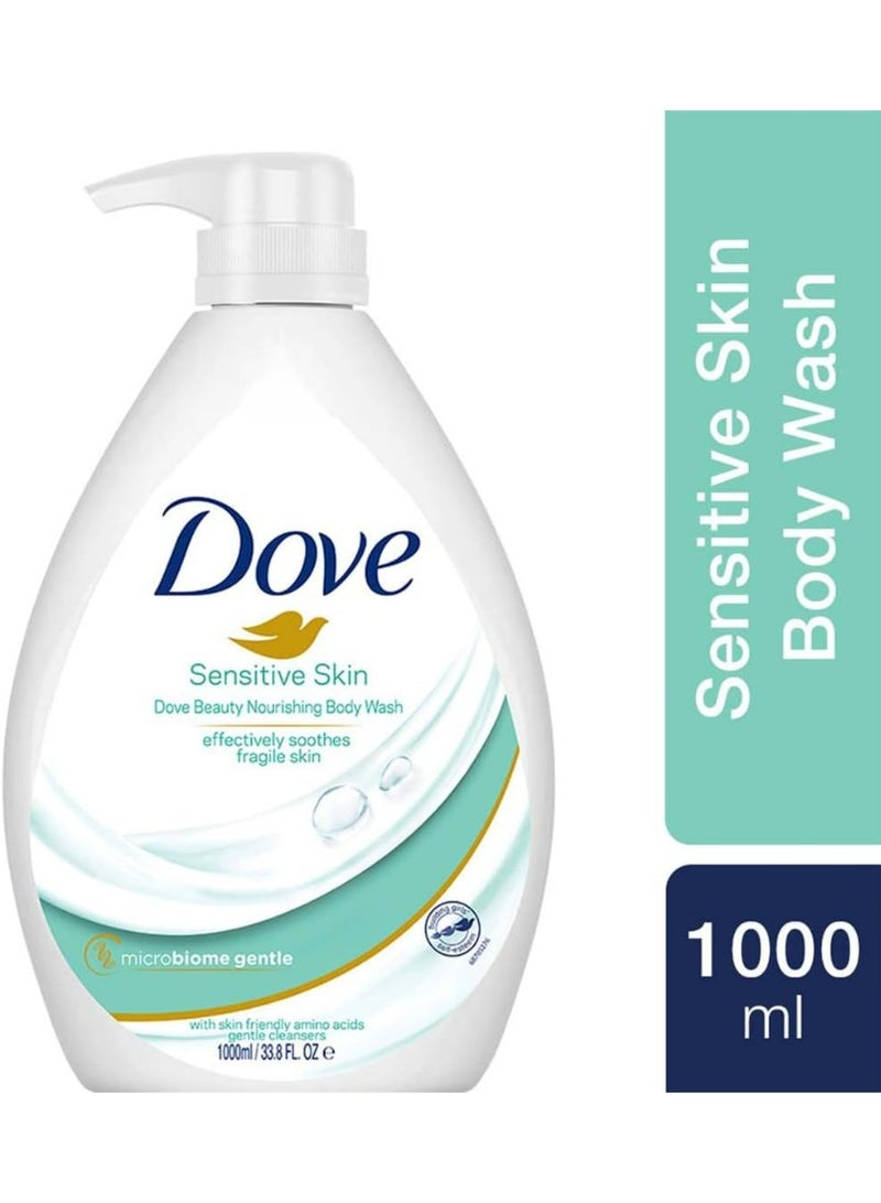 دوف غسول الجسم Dove للبشرة الحساسة – منظف لطيف ومرطب، 1 لتر - Image 2