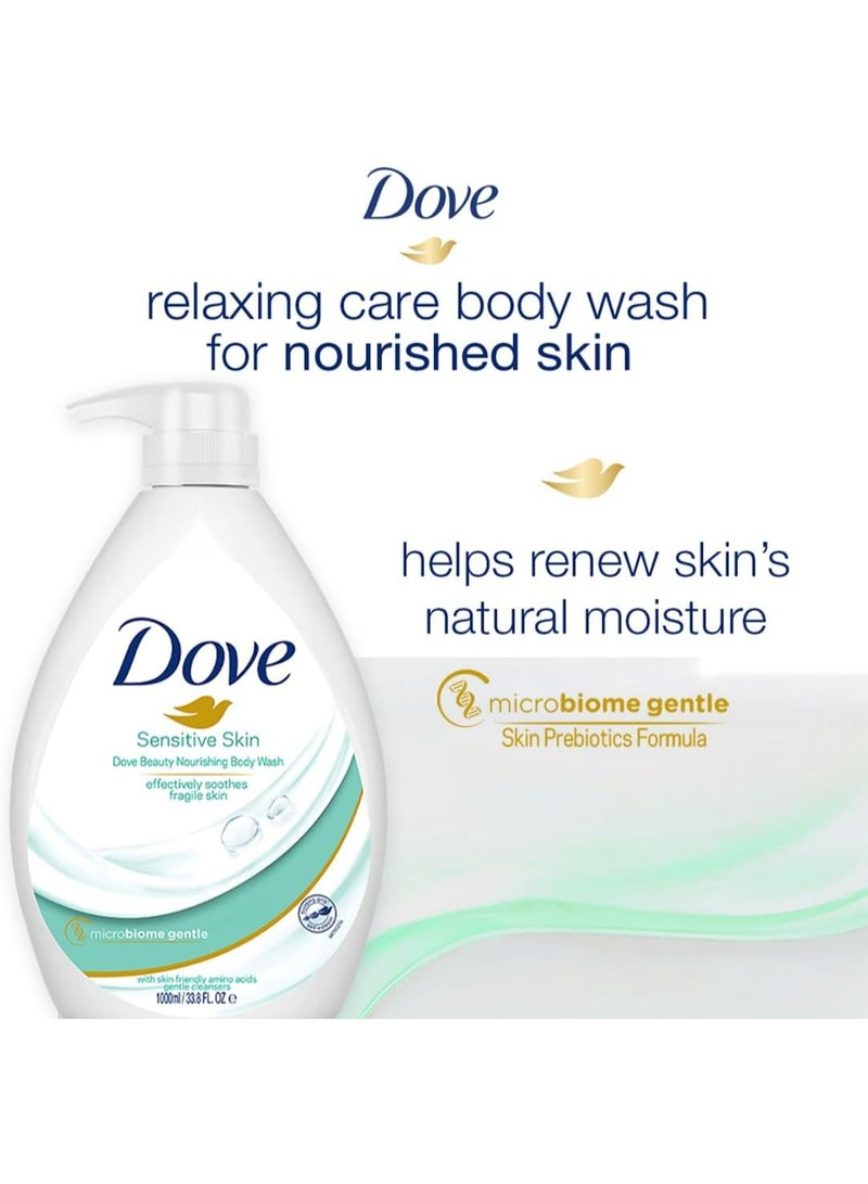 دوف غسول الجسم Dove للبشرة الحساسة – منظف لطيف ومرطب، 1 لتر - Image 4