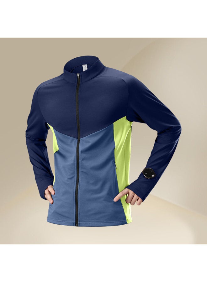 Autumn And Winter Fitness Running Windbreaker Jacket Outdoor Fleece Sportswear Trade Stand-up Collar Sports Jacket Customization