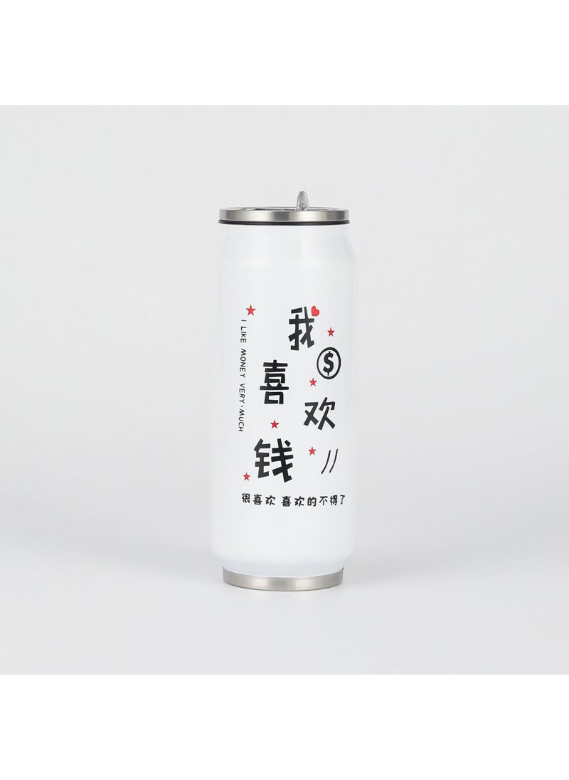Generic - Stainless Steel Cola Can Insulated Cup with Straw like money - Image 1