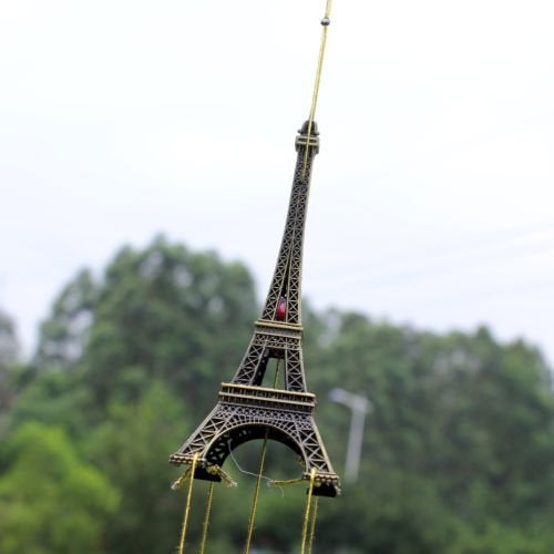 LailioLive Gifts Eiffel Tower 4 Bells Copper Wind Chimes Church Home Yard Garden Hanging Décor - Image 2