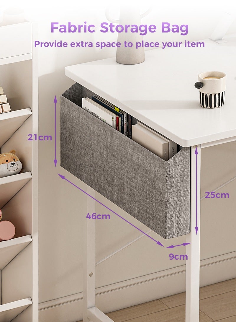 Stubborn Study Desk with Monitor Stand, Office Desk with Storage Bag, Easy Assembly Computer Desk, Study Desk Table for Adults, Home Office Desks & Workstations, 110*50*75CM - Image 5
