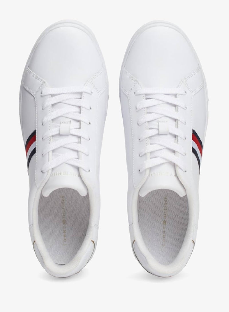 TOMMY HILFIGER Essential Leather Signature Tape Court Sneakers - Image 3