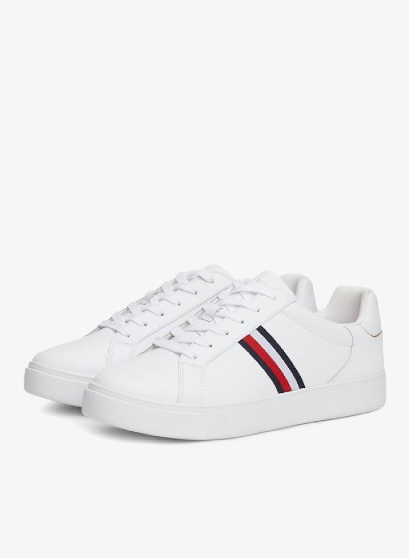 TOMMY HILFIGER Essential Leather Signature Tape Court Sneakers - Image 2