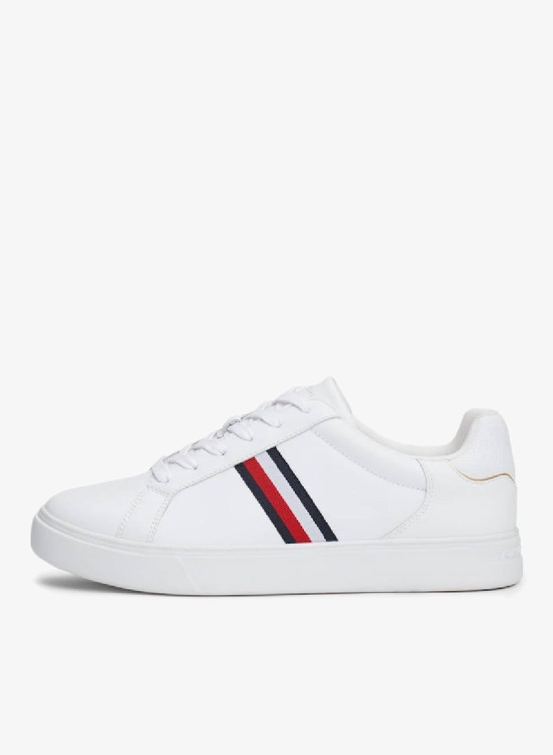 TOMMY HILFIGER Essential Leather Signature Tape Court Sneakers - Image 1