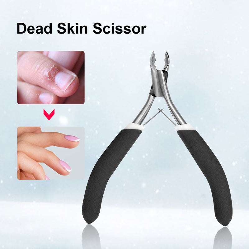 Stainless Steel Nail Clippers: Black, High Quality Rust-resistant Durable, Non-slip Comfort Grip - Sharp Precision Cutting, Portable Lightweight Manicure Tool for Nail Care Dead Skin Trimming - Image 2