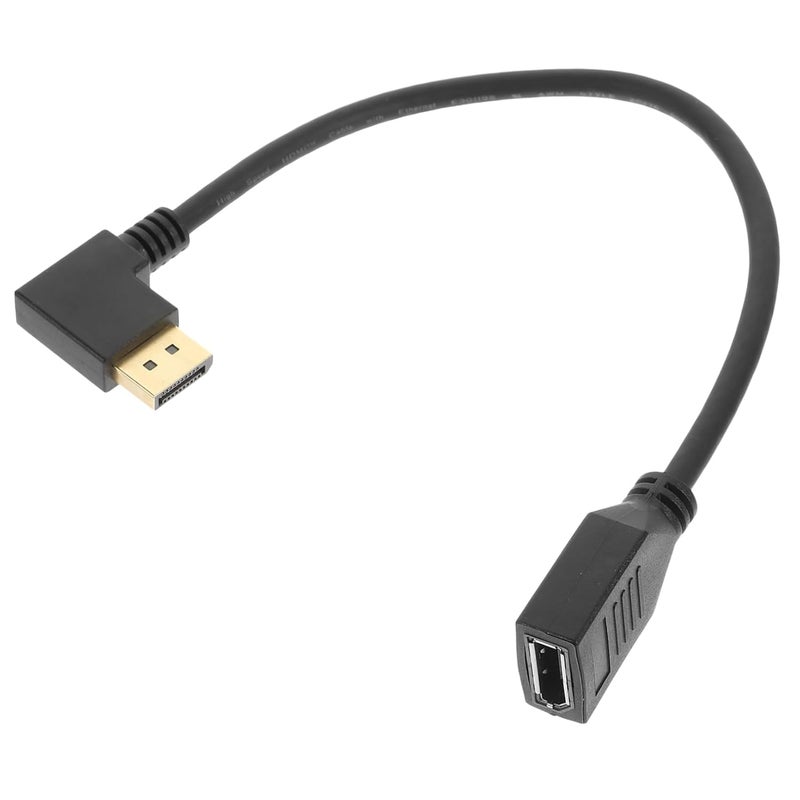 تخزين في بيئة مناسبة كابل تمديد DisplayPort من ذكر إلى أنثى لموصل الشاشة لإعداد الكمبيوتر والشاشة، بتصميم يقلل من التآكل، مع تكوين زاوية يسرى لتوفير المساحة يمكن الدمج مع منتجات تصميم مضاد للانزلاق - Image 1