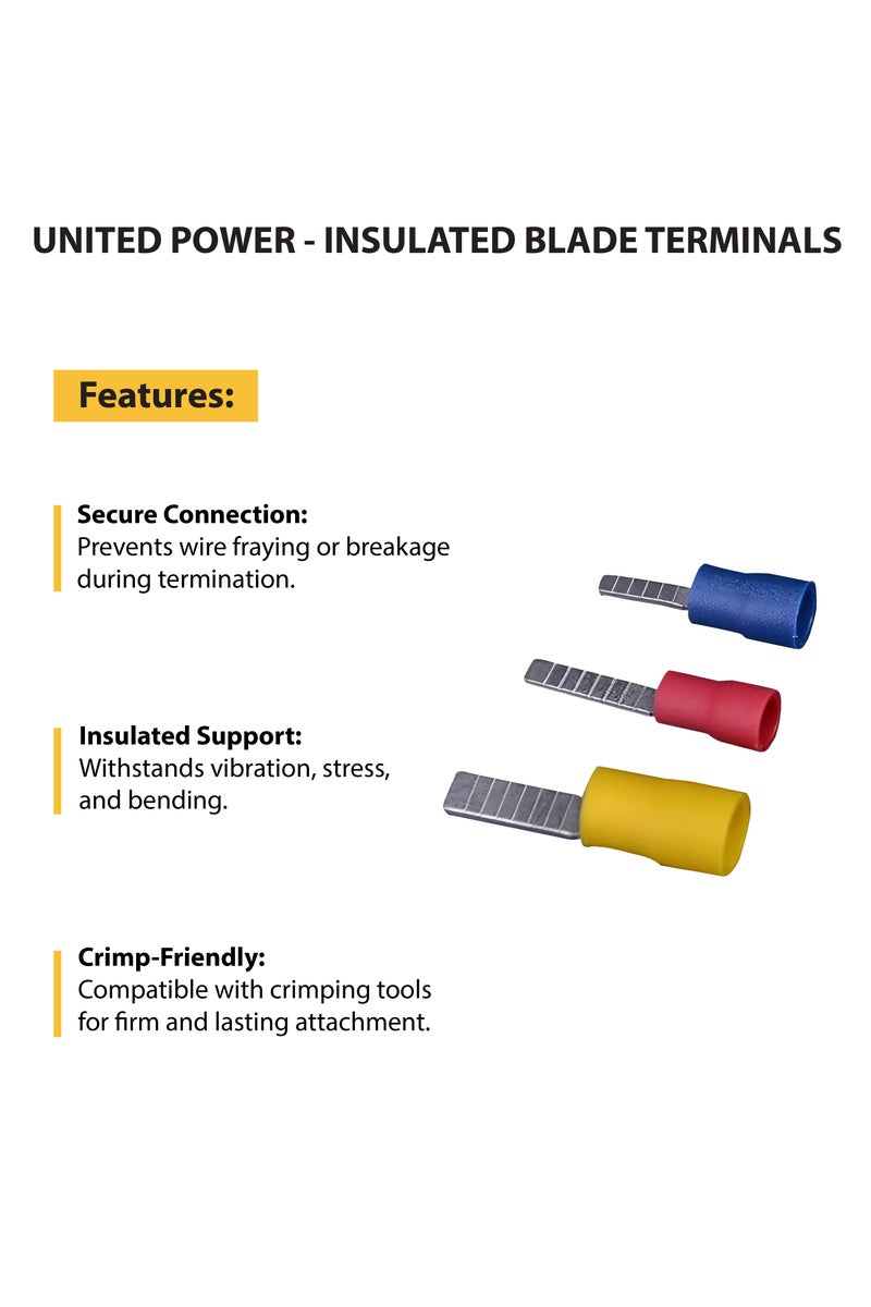 يونايتد باور أطراف الشفرة - موصلات المجرفة المعزولة للأسلاك الكهربائية، من النوع المجعّد - Image 3