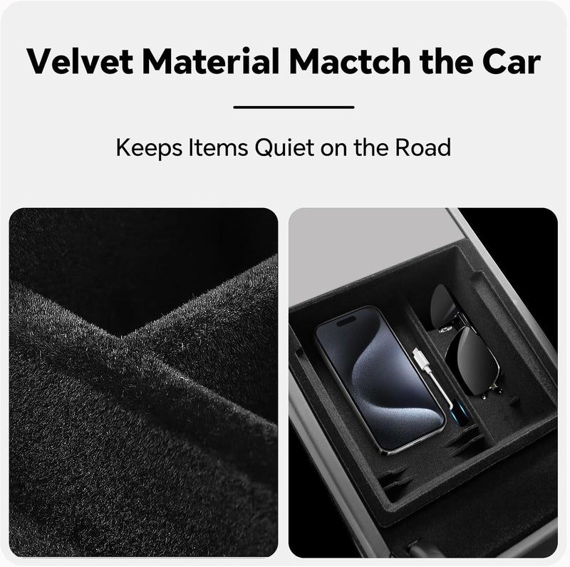 heenvn 5PCS Center Console Organizer for Tesla Model 3/Y - Image 3