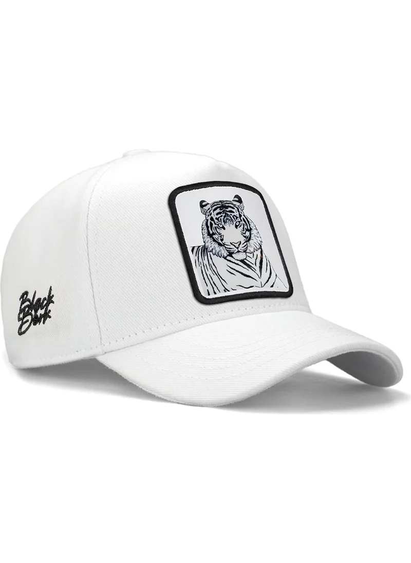 Black Börk BlackBörk V1 Kids Baseball Bengal Kaplan - White Children's Hat (Cap) with 40 Code Logo