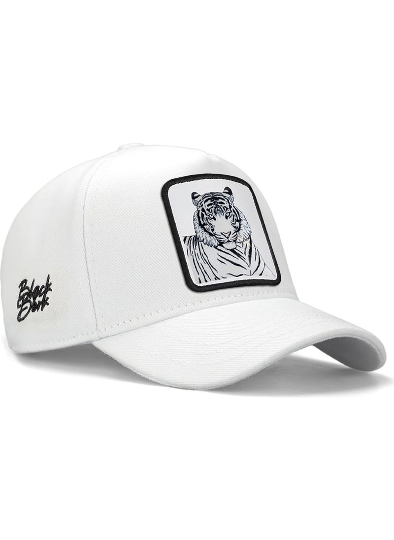 Black Börk BlackBörk V1 Kids Baseball Bengal Kaplan - White Children's Hat (Cap) with 40 Code Logo  - Image 1