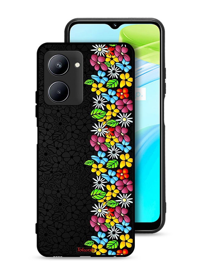 Tolwak Realme C33 Protective Case Cover Flowers Line - Image 1