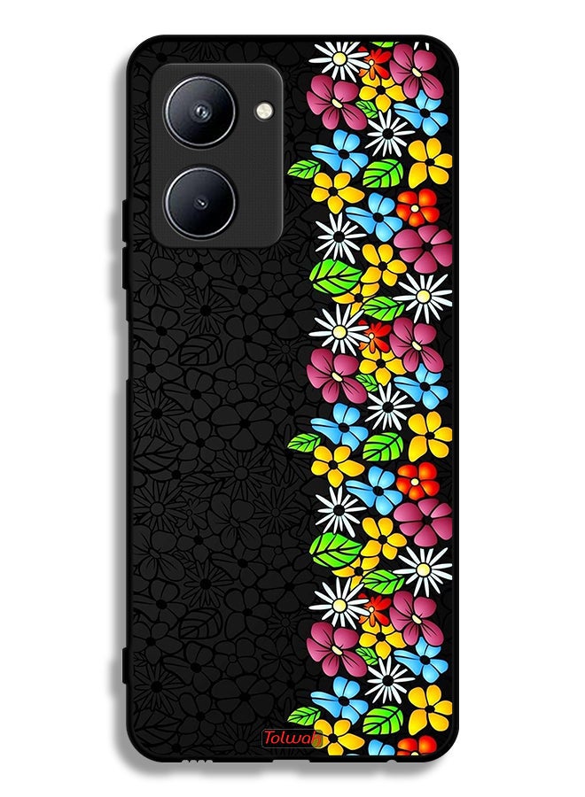 Tolwak Realme C33 Protective Case Cover Flowers Line - Image 2