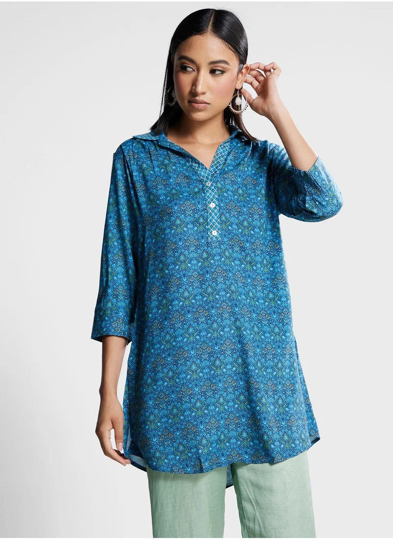 Biba V-Neck Printed Tunic