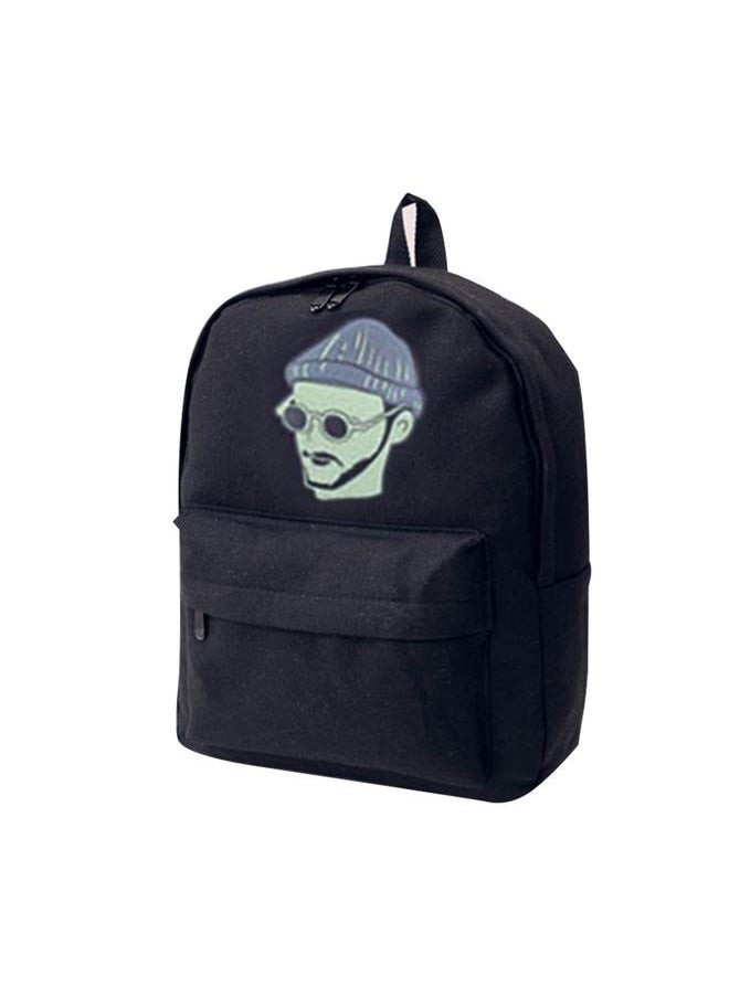 Thoraya - Fashion Women Printing Black Canvas Schoolbag Backpack Shoulders Bag Male Killer - Image 1