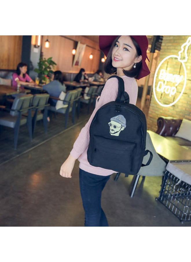 Thoraya - Fashion Women Printing Black Canvas Schoolbag Backpack Shoulders Bag Male Killer - Image 1