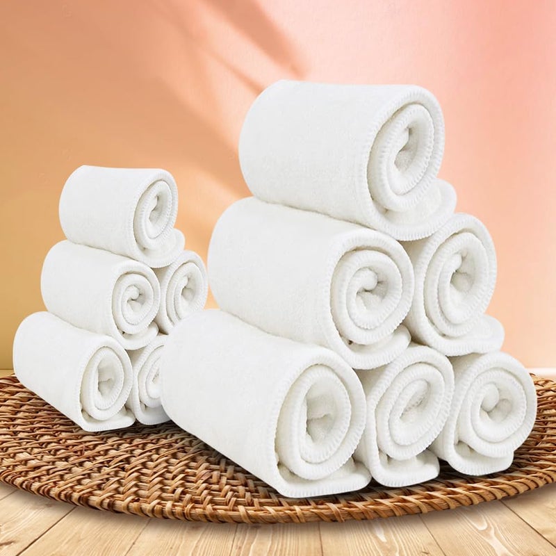 Kritiu SmartDry 5-Layer Booster Pads for Cloth Diaper | High Absorbent 5 Layer Washable and Reusable | Wet Free Booster Inserts | The Ultimate Baby Cloth Diaper Soaker Inserts (White Pack Of 6_) - Image 1