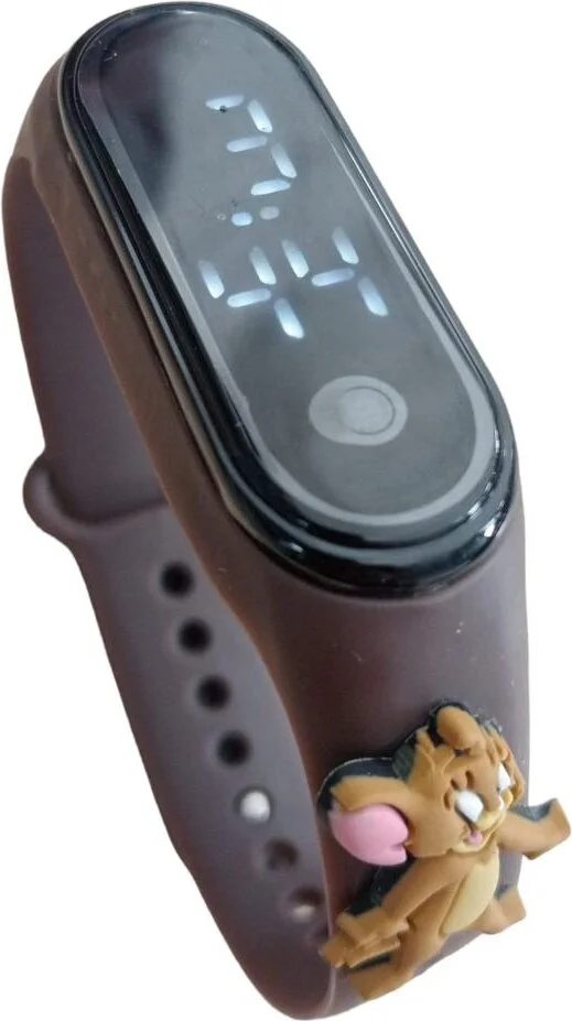 Dzc Kuzenler Avm Dzc Cousins ​​Avm Tom and Jerry LED Touch Screen Digital Children and Youth Wristwatch Brown (They Are Not Smart)