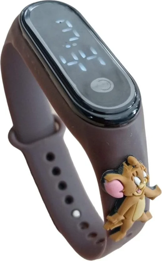Dzc Kuzenler Avm Dzc Cousins ​​Avm Tom and Jerry LED Touch Screen Digital Children and Youth Wristwatch Brown (They Are Not Smart)