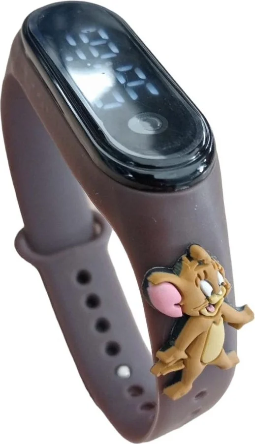 Dzc Kuzenler Avm Dzc Cousins ​​Avm Tom and Jerry LED Touch Screen Digital Children and Youth Wristwatch Brown (They Are Not Smart)