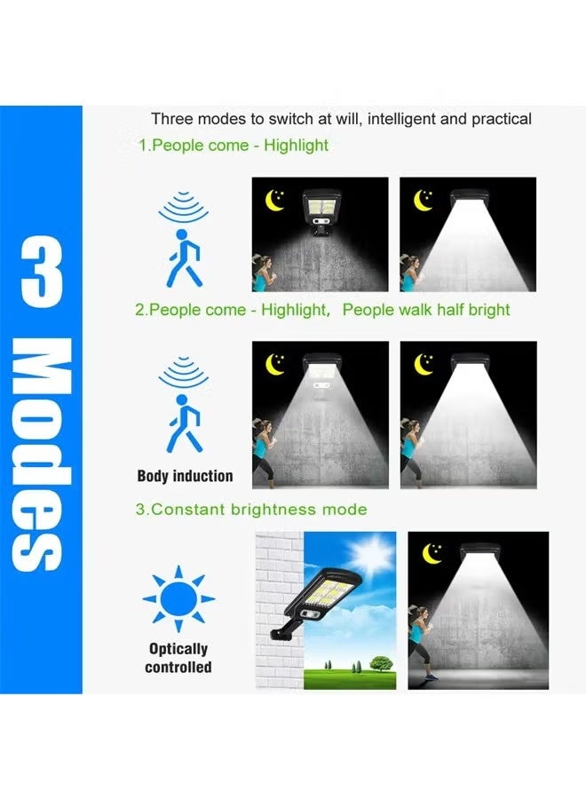 YelaJoy Led Solar Lights Outdoor, 120 Solar Lights，Outdoor Wireless Solar lamp Security, Wall Light Motion Sensor with 3 Lighting Modes for Porch Gutter Barn, Garden, Deck, Fence, Patio Path, Garage and Street - Image 3