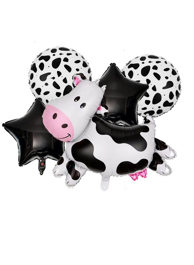RS 5 قطع بالونات فويل على شكل بقرة بالونات فويل ميار لحفلة استحمام الطفل عيد ميلاد 1 موضوع مزرعة حيوانات - Image 1
