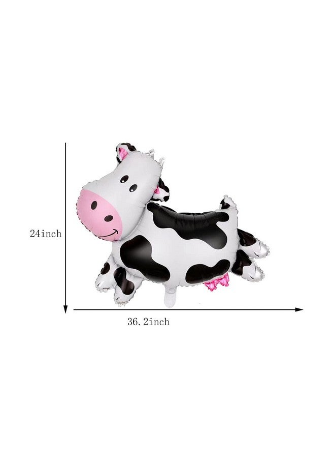 RS 5 قطع بالونات فويل على شكل بقرة بالونات فويل ميار لحفلة استحمام الطفل عيد ميلاد 1 موضوع مزرعة حيوانات - Image 4