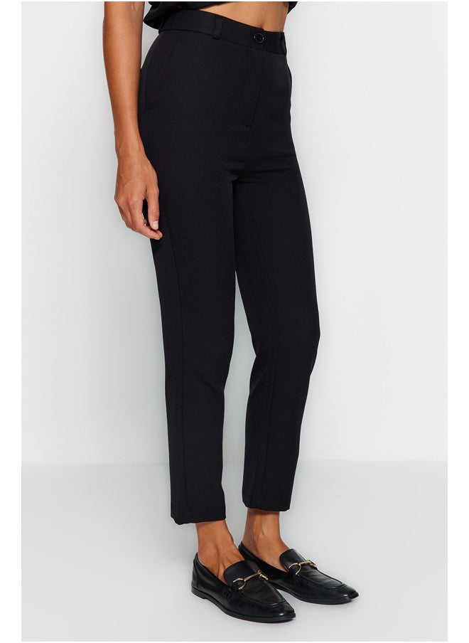 trendyol - Black Basic Cigarette Slim Leg Woven Trousers - Image 1