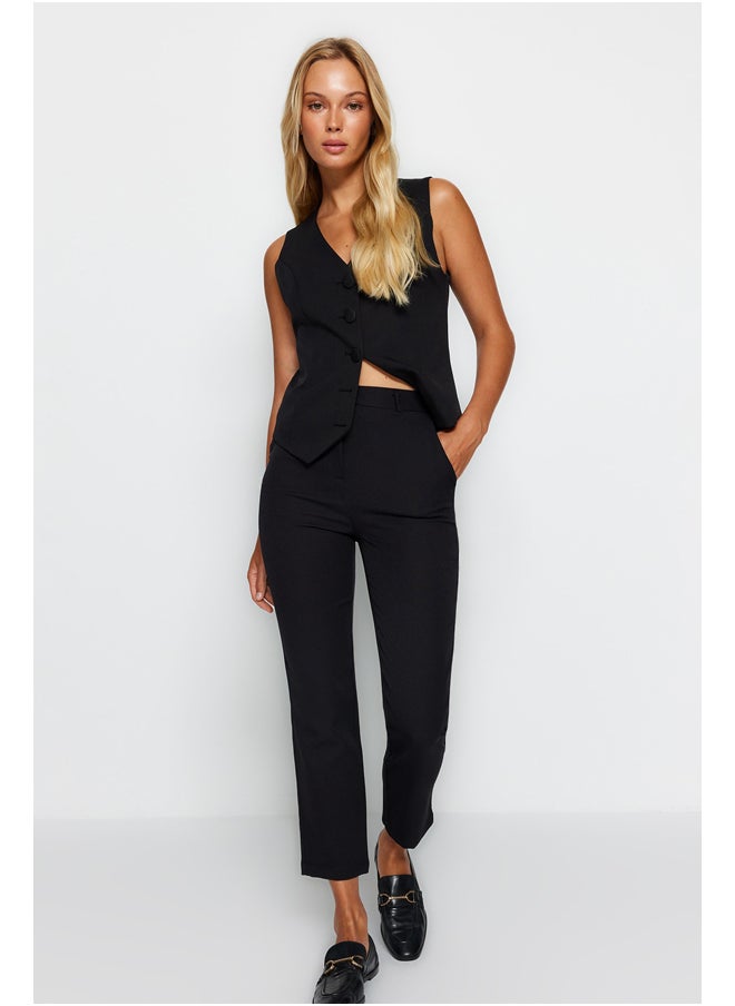 trendyol - Black Basic Cigarette Slim Leg Woven Trousers - Image 1