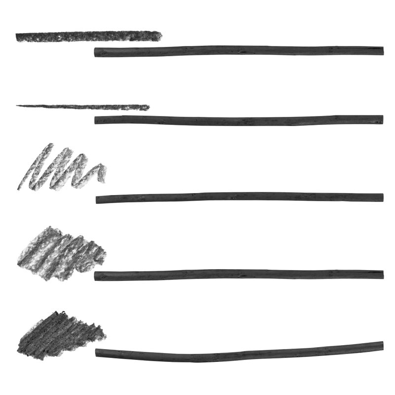 Pacific Arc Artist Vine Charcoal, Hard, Black 12 Pieces, Artist Vine Charcoal Sticks, Hard and Smooth Drawing Charcoal - Image 4