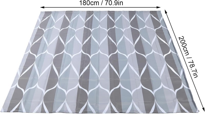 Shower Curtain Liner, Fabric Bath Curtain with Rust Grommets, Thickened Polyester Material for Hotel Bathroom, Machine Washable Shower Curtain Set Includes 12 (70.9 X 78.7in) - Image 2