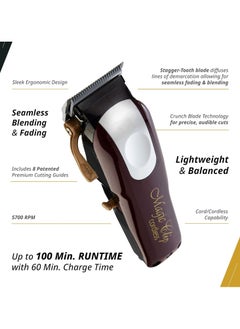 Magic Professional Cordless Hair Clipper Stagger-Tooth Blade Professional Hair Trimmer with Attachments Great for Barbers and Stylists  - Image 3