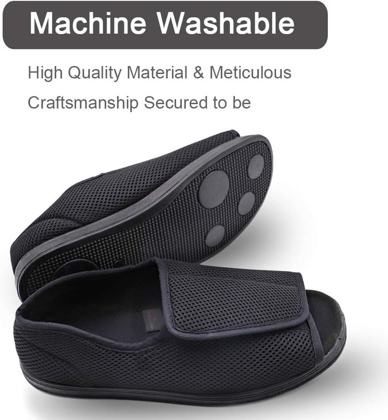 Men's Diabetic Shoes Swollen Feet Slippers Adjustable Strap Comfortable Orthopedic - Image 5