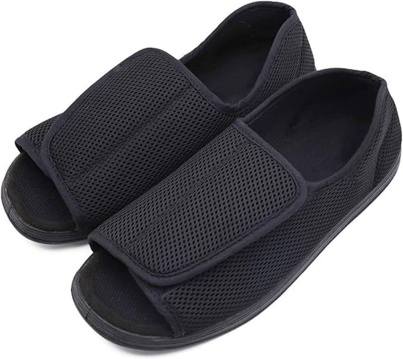 Men's Diabetic Shoes Swollen Feet Slippers Adjustable Strap Comfortable Orthopedic - Image 1