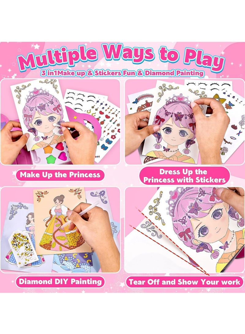 الأميرة ملصق كتاب الحرف اليدوية, ماكياج اللعب على ورقة DIY الألعاب, ماكياج على ورقة اللباس لعبة, ملصق كيس ماكياج للأطفال, ملصق اللباس لعبة للبنات, ملصق اللباس لعبة للبنات, ملصق اللباس لعبة للبنات - Image 2