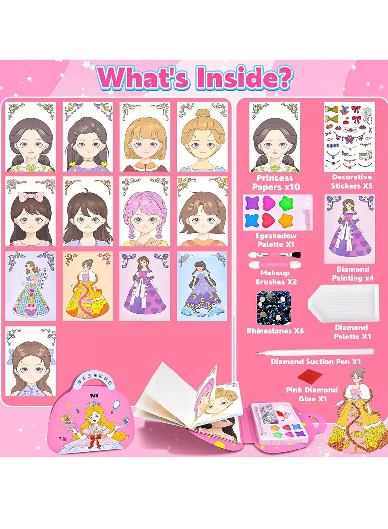الأميرة ملصق كتاب الحرف اليدوية, ماكياج اللعب على ورقة DIY الألعاب, ماكياج على ورقة اللباس لعبة, ملصق كيس ماكياج للأطفال, ملصق اللباس لعبة للبنات, ملصق اللباس لعبة للبنات, ملصق اللباس لعبة للبنات - Image 5