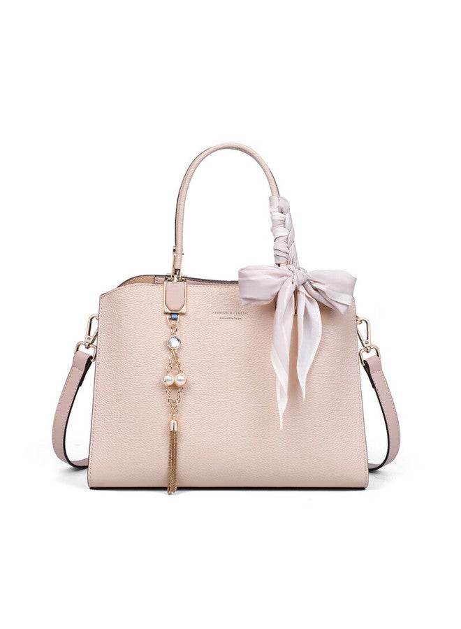 Viney Leather Handbag For Women, Large Capacity Tote Bag, Middle-aged Shoulder Bag, Birthday Gift For Girlfriend On Qixi Festival And Valentine's Day - Image 3