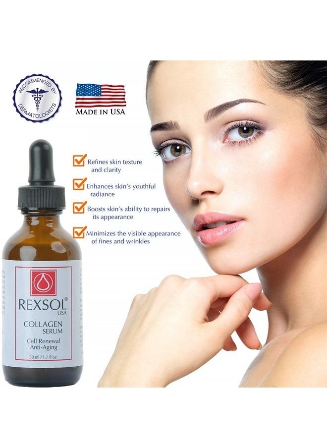 REXSOL - Collagen serum | With Vit C&E | Effective Anti Aging Serum For Face Care & Age Spot Remover | Anti Wrinkle Serum & Anti Aging Face Serum With Hyperpigmentation Treatment | Rapid Wrinkle Repair - Image 1