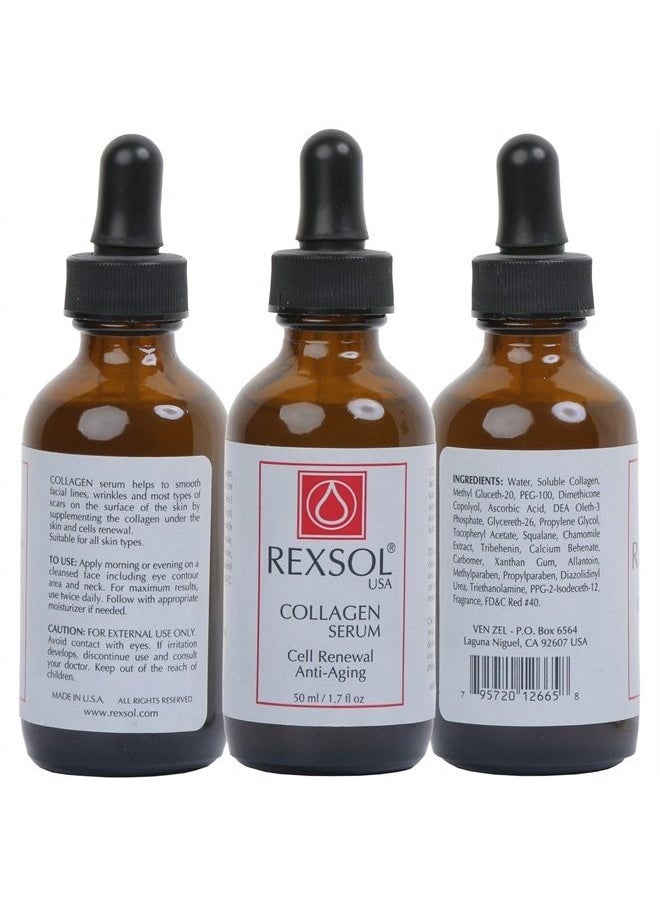 REXSOL - Collagen serum | With Vit C&E | Effective Anti Aging Serum For Face Care & Age Spot Remover | Anti Wrinkle Serum & Anti Aging Face Serum With Hyperpigmentation Treatment | Rapid Wrinkle Repair - Image 1