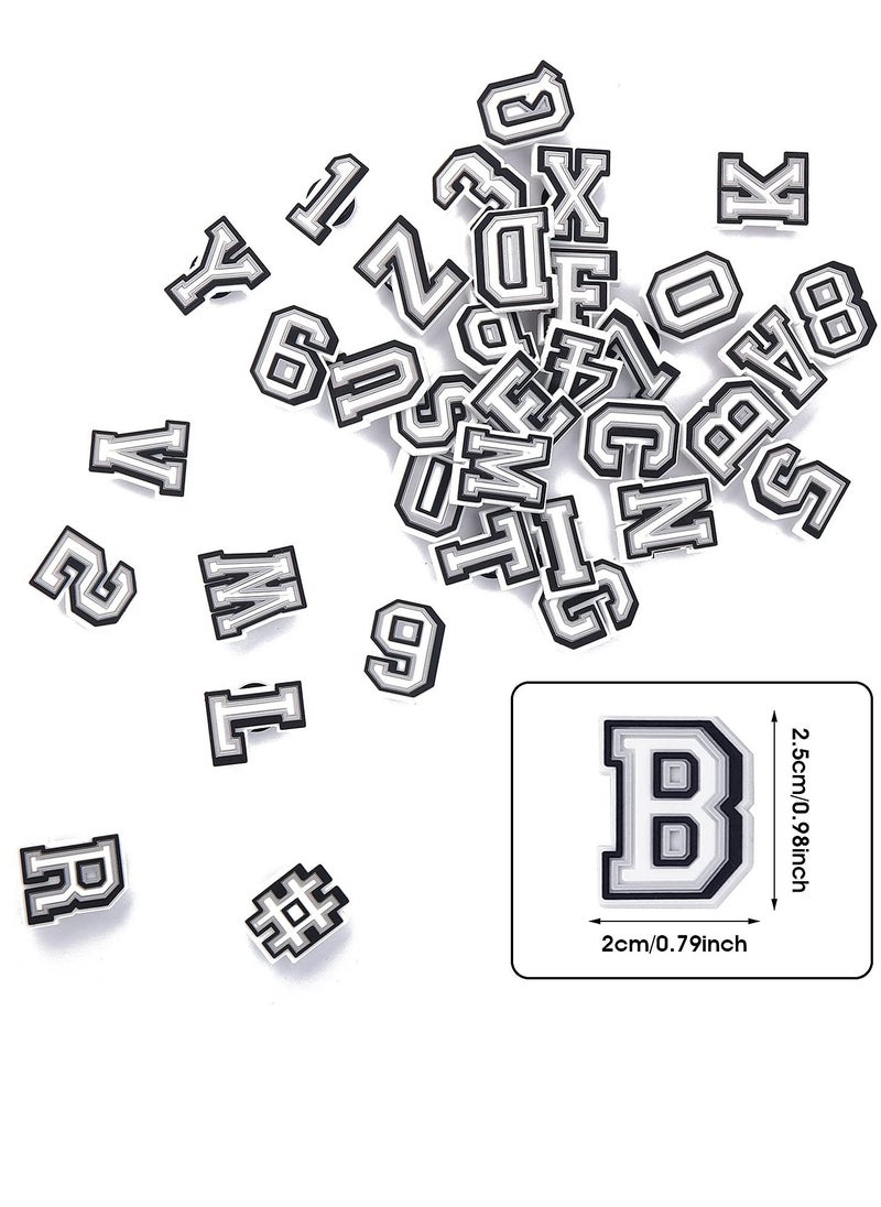 SYOSI Shoe Decoration Charms, Shoe Charms for Croc, 37 Pcs Letters Numbers Shoe, A-Z Letters & 0-9# Numbers for Bracelets, Decoration for Boys and girls Teens Party Favor Birthday Gifts  - Image 4