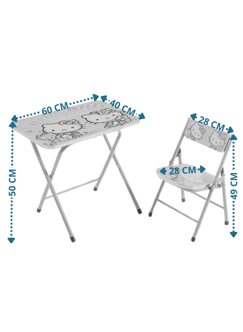 PixelsFurniture Pixel Furniture Kids Study Desk and Chair Set, Multifunctional School Student Table Comfortable for Girls Boys Students, Foldable - Image 5