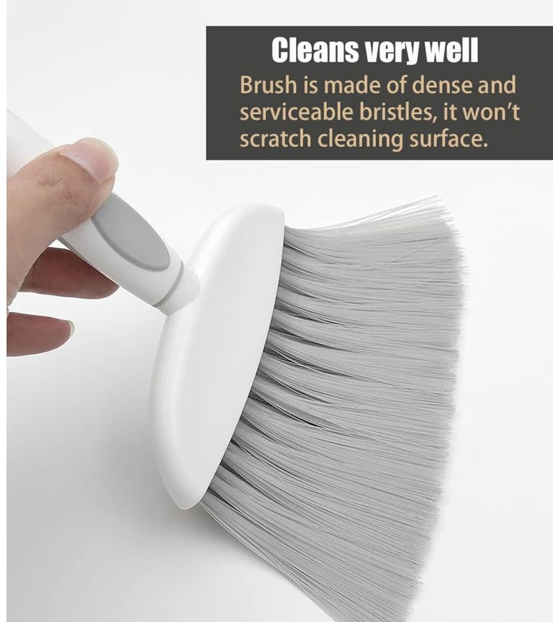 Premsons ® Compact Dustpan and Brush Set with Soft Bristles | Snap-On Design & Ergonomic Handle for Home, Kitchen, Office, and Tabletop Cleaning - Image 4