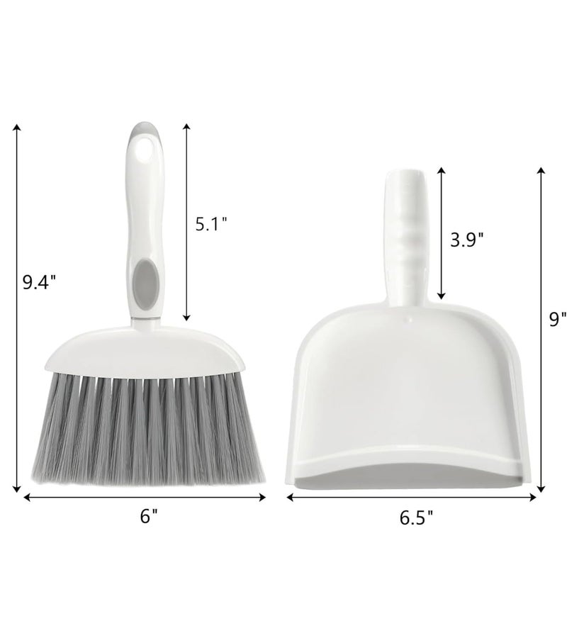Premsons ® Compact Dustpan and Brush Set with Soft Bristles | Snap-On Design & Ergonomic Handle for Home, Kitchen, Office, and Tabletop Cleaning - Image 3