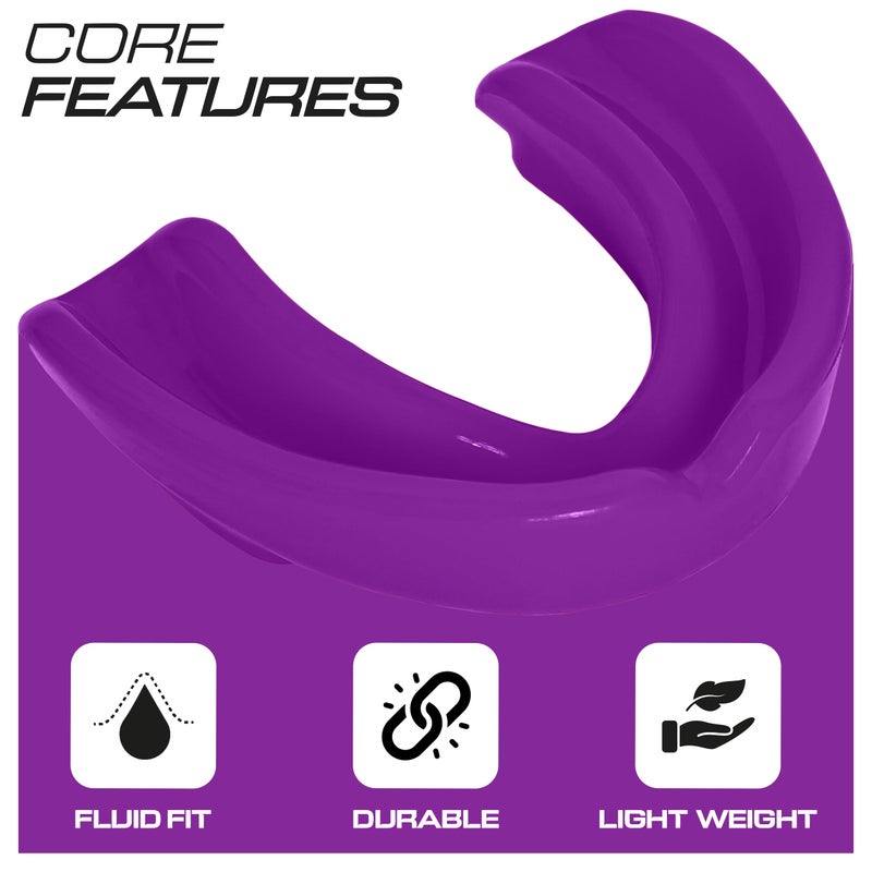 BFS IMPEX Sports Mouth Guard for Kids,Youth,Boys,Girls,Child Teen Mouthguard with Case (BPA Free) for Boxing, Martial Arts,MMA Karate,Lacrosse,Football,Soccer and All Contact Sports (Purple) - Image 2