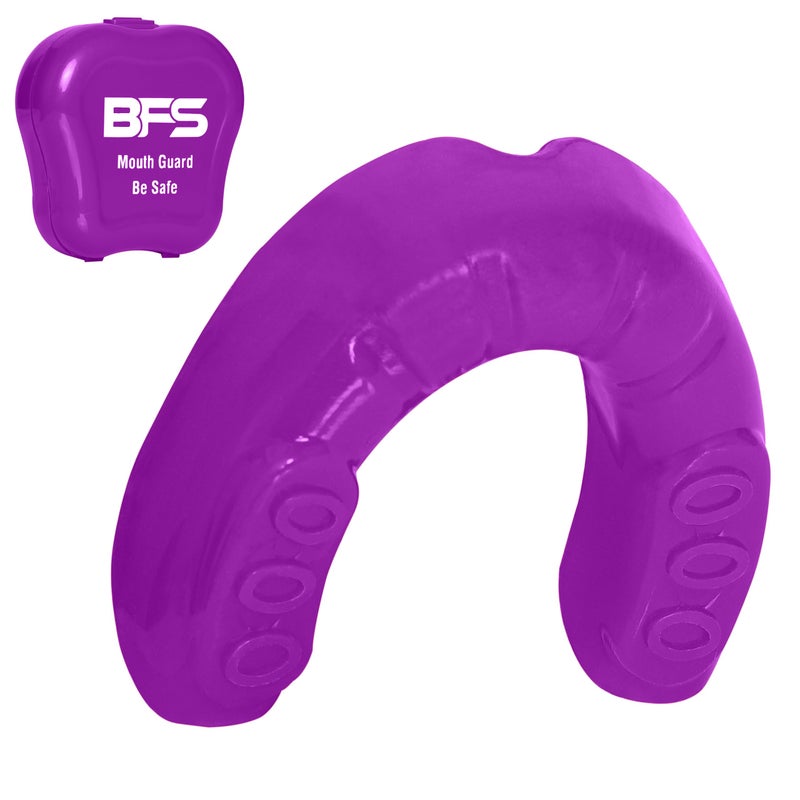BFS IMPEX Sports Mouth Guard for Kids,Youth,Boys,Girls,Child Teen Mouthguard with Case (BPA Free) for Boxing, Martial Arts,MMA Karate,Lacrosse,Football,Soccer and All Contact Sports (Purple) - Image 1